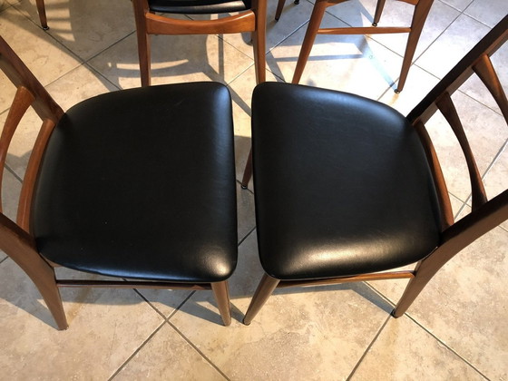 Image 1 of Ensemble de 6 chaises vintage en teck par Niels Koefoed pour Koefoeds Hornslet, 1961
