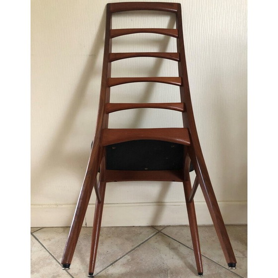 Image 1 of Ensemble de 6 chaises vintage en teck par Niels Koefoed pour Koefoeds Hornslet, 1961