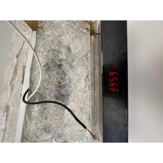 Image 1 of Paire d'appliques vintage en verre givré et métal par Jt Kalmar, 1970