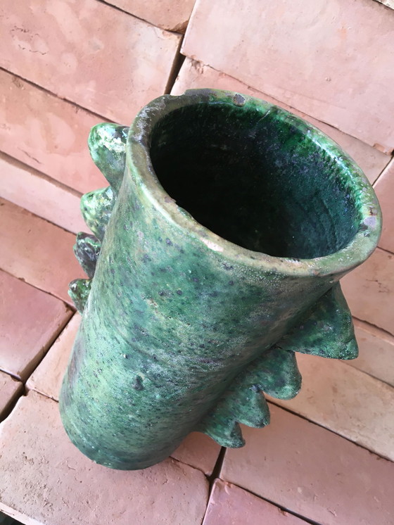 Image 1 of Poterie De Tamegroute En Terre Cuite Émaillée 