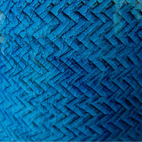 Image 1 of Vase vintage turquoise de Nils Khaler, Danemark 1965