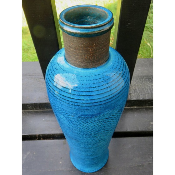 Image 1 of Vase vintage turquoise de Nils Khaler, Danemark 1965