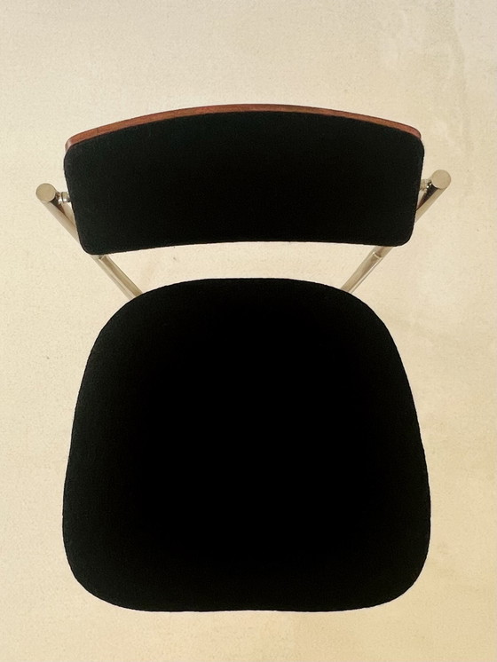 Image 1 of Table Et Chaises De Salle À Manger En Bois Et Métal, Italie Années 60