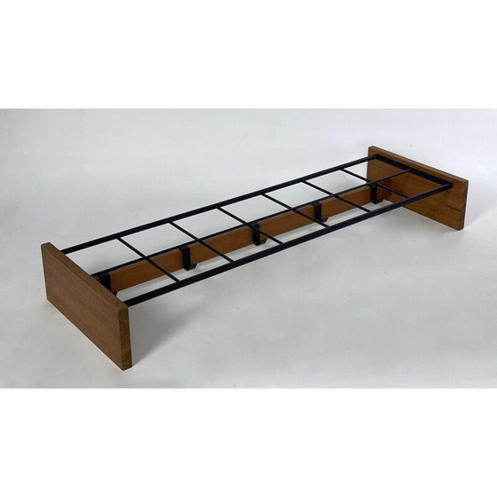 Image 1 of Porte-manteau vintage en métal et bois, 1950