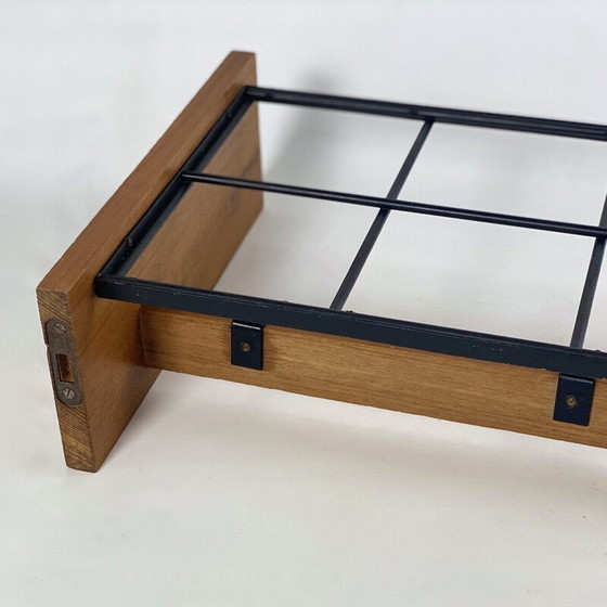 Image 1 of Porte-manteau vintage en métal et bois, 1950