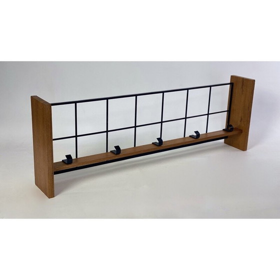 Image 1 of Porte-manteau vintage en métal et bois, 1950