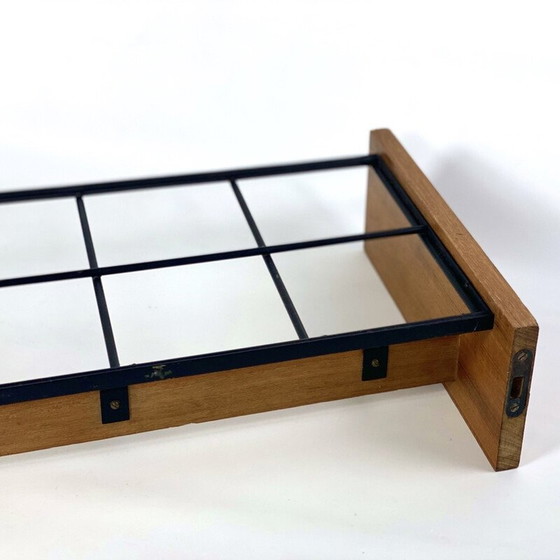 Image 1 of Porte-manteau vintage en métal et bois, 1950