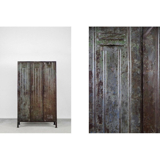 Image 1 of Armoire d'usine vintage en métal, 1950