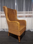 Fauteuil en rotin vintage
