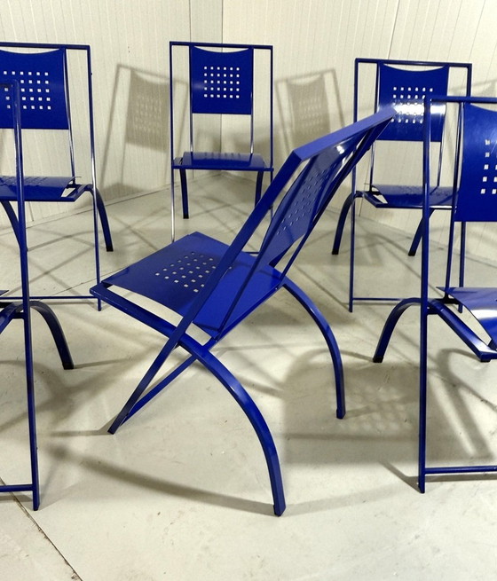Image 1 of 6 chaises de salle à manger Sine par Karl Friedrich Förster 1980'S