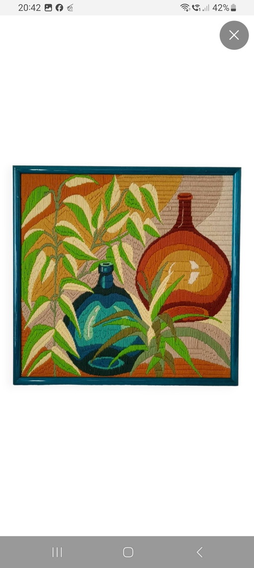 Tapisserie En Laine Vintage Geneviève Salivanof