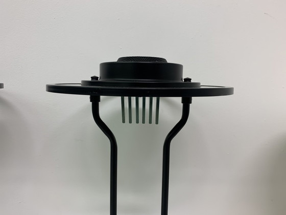 Ensemble de 2 lampes de table post-modernes minimalistes, 1980's – Metal, Glass, Vintage (photo 15 of 19)