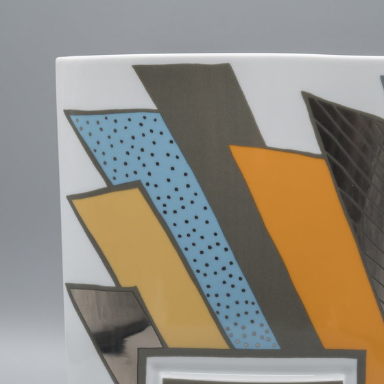 Image 1 of Vase en porcelaine Rosenthal Rosemonde Nairac × Michael Boehm Debut Memphis Era 80S