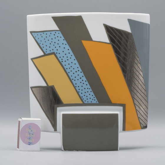 Image 1 of Vase en porcelaine Rosenthal Rosemonde Nairac × Michael Boehm Debut Memphis Era 80S