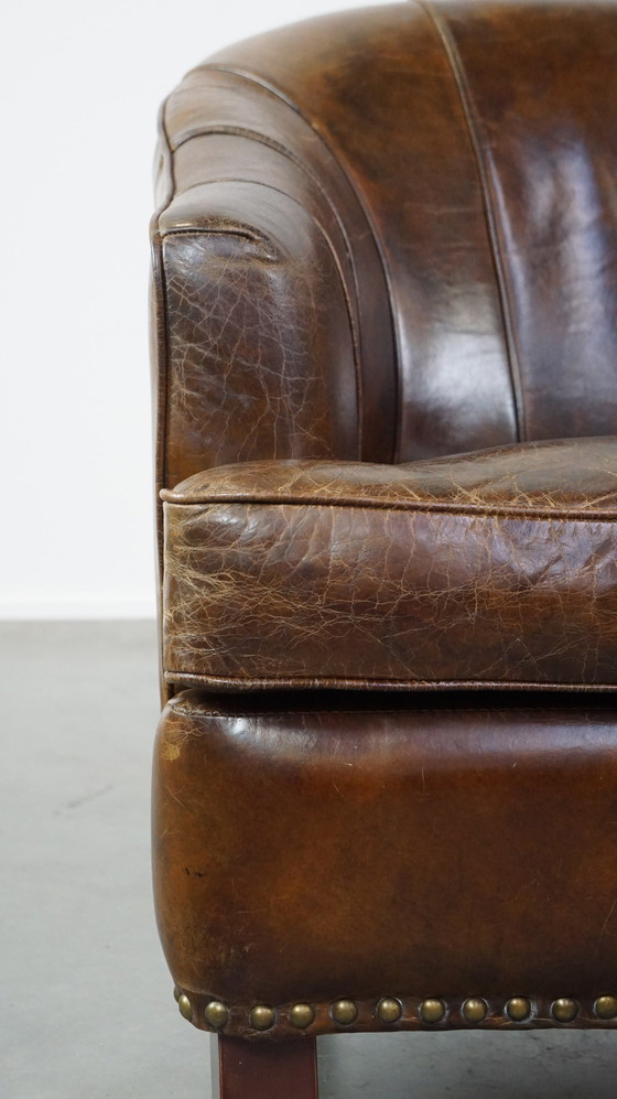 Image 1 of Fauteuil en cuir de boeuf