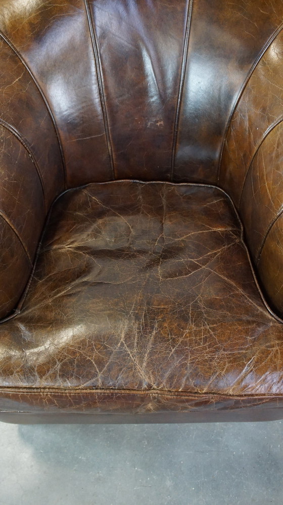 Image 1 of Fauteuil en cuir de boeuf