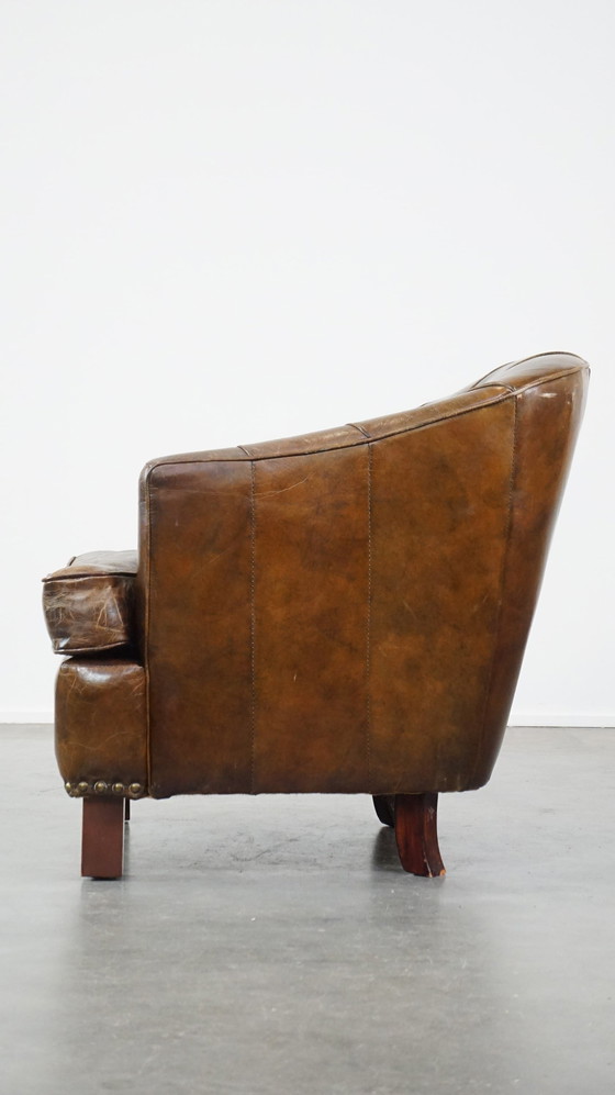 Image 1 of Fauteuil en cuir de boeuf