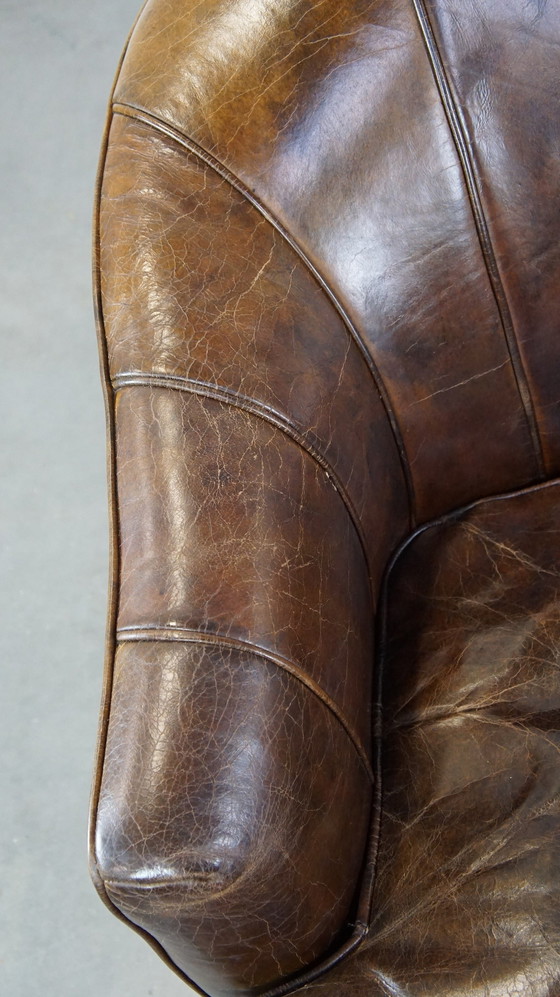 Image 1 of Fauteuil en cuir de boeuf