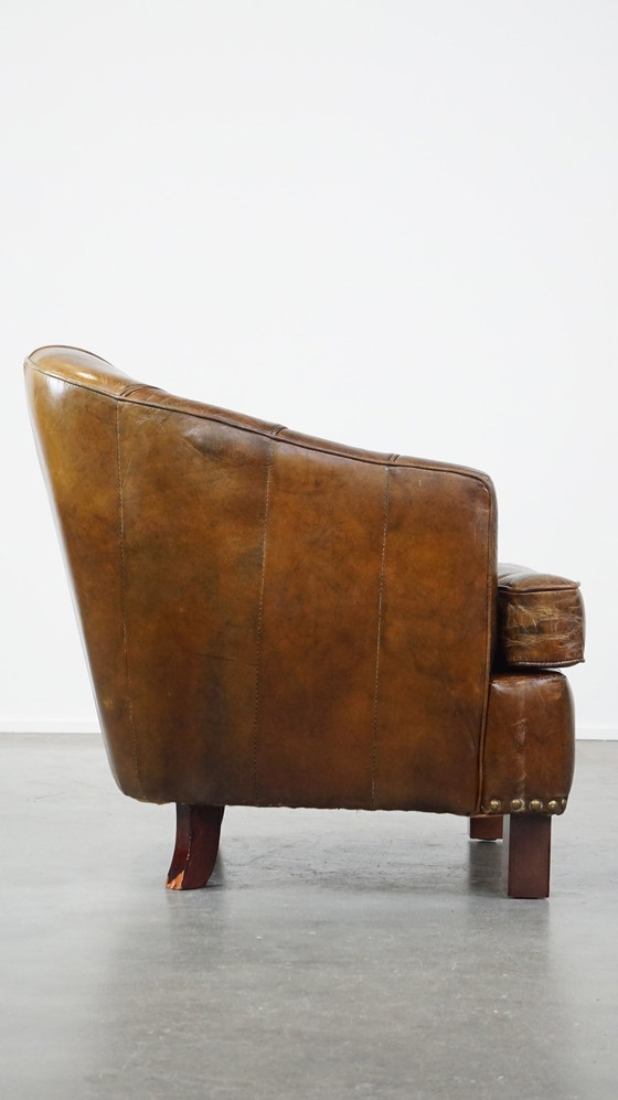 Image 1 of Fauteuil en cuir de boeuf