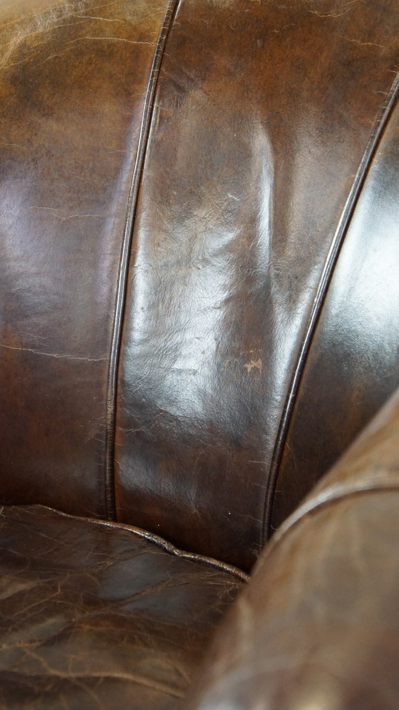 Image 1 of Fauteuil en cuir de boeuf