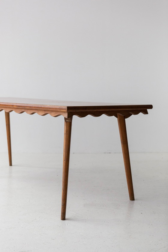 Image 1 of Table de salle à manger en chêne à volants, 1950S