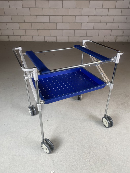 Kartell Oxo Serving Cart/Trolley By Antonio Citterio (Blue)