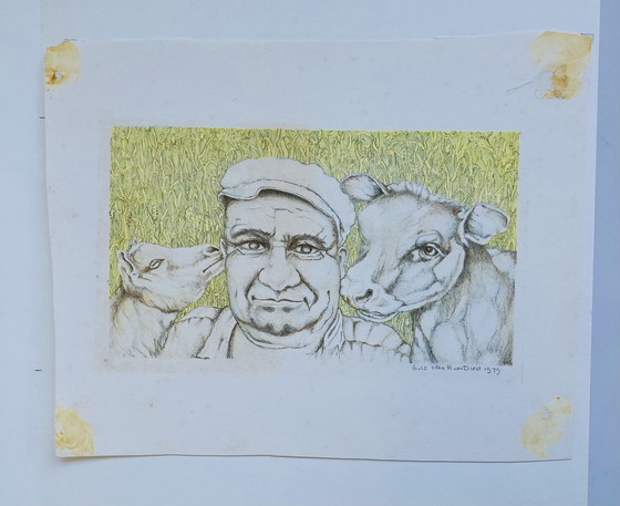 Image 1 of H Van Diest - Lithographie - Vintage 1979