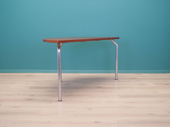 Image 1 of Table demi-ronde en teck, design danois, années 1970, fabricant : Bent Krogh