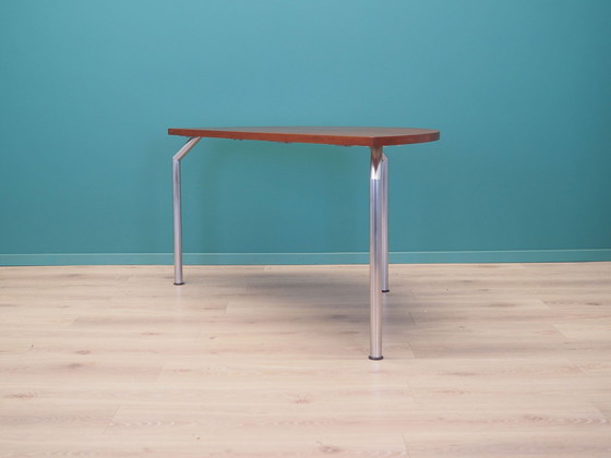 Image 1 of Table demi-ronde en teck, design danois, années 1970, fabricant : Bent Krogh