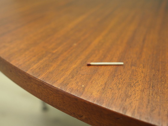 Image 1 of Table demi-ronde en teck, design danois, années 1970, fabricant : Bent Krogh