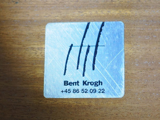 Image 1 of Table demi-ronde en teck, design danois, années 1970, fabricant : Bent Krogh