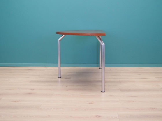 Image 1 of Table demi-ronde en teck, design danois, années 1970, fabricant : Bent Krogh