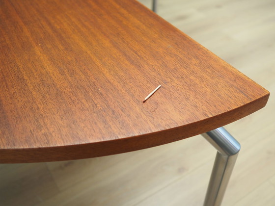 Image 1 of Table demi-ronde en teck, design danois, années 1970, fabricant : Bent Krogh