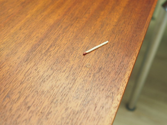 Image 1 of Table demi-ronde en teck, design danois, années 1970, fabricant : Bent Krogh