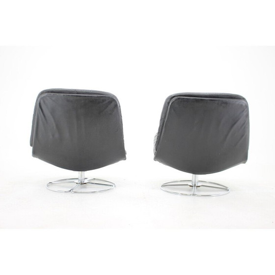 Image 1 of Paire de chaises de salon en cuir Peem, Finlande 1970