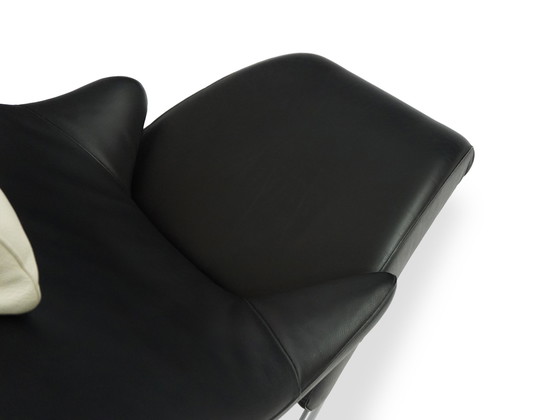 Image 1 of Wk Wohnen Solo 699 Fauteuil en cuir / chaise longue | Noir / Blanc crème | N° 1/2