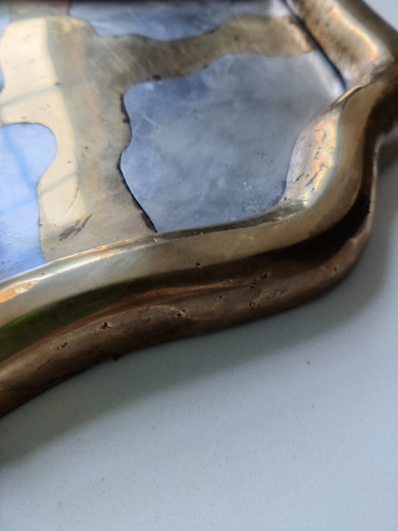 Image 1 of David Marshall Chenets Brutaliste Laiton Aluminium