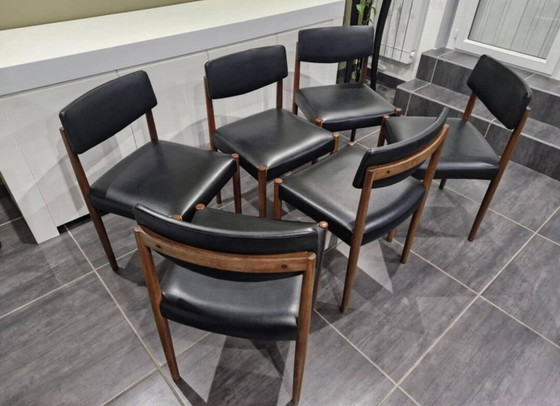 Image 1 of Suite De 6 Chaises Scandinave Par Zetel Behaagt, Années 1970