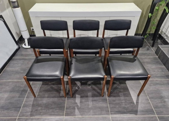 Image 1 of Suite De 6 Chaises Scandinave Par Zetel Behaagt, Années 1970