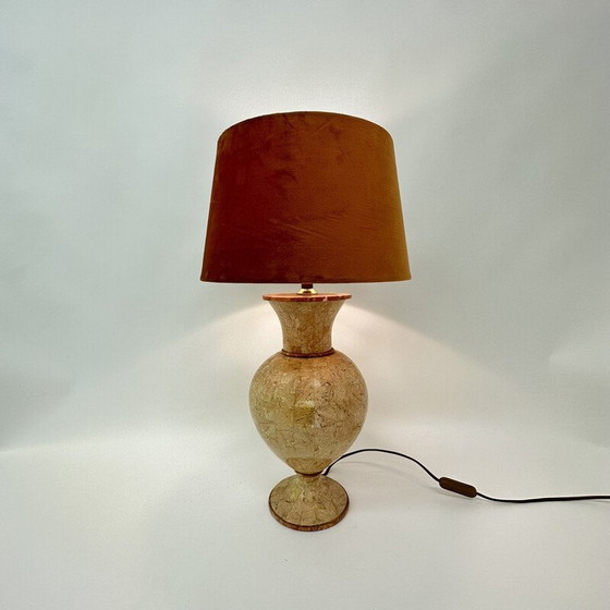 Image 1 of Lampe de table vintage en marbre tessellé par Maitland Smith, 1970