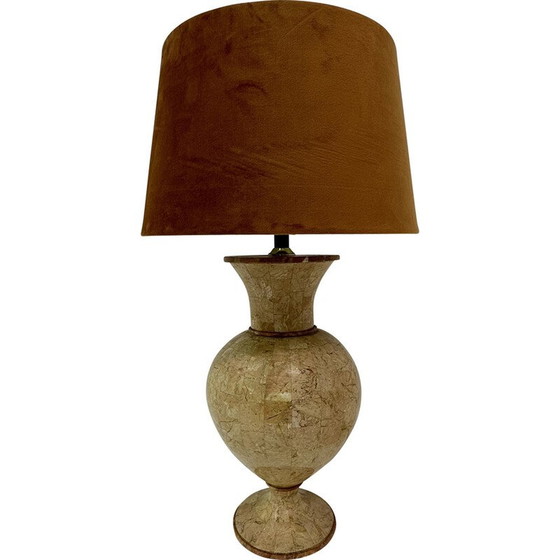 Image 1 of Lampe de table vintage en marbre tessellé par Maitland Smith, 1970
