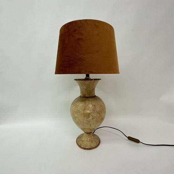 Image 1 of Lampe de table vintage en marbre tessellé par Maitland Smith, 1970