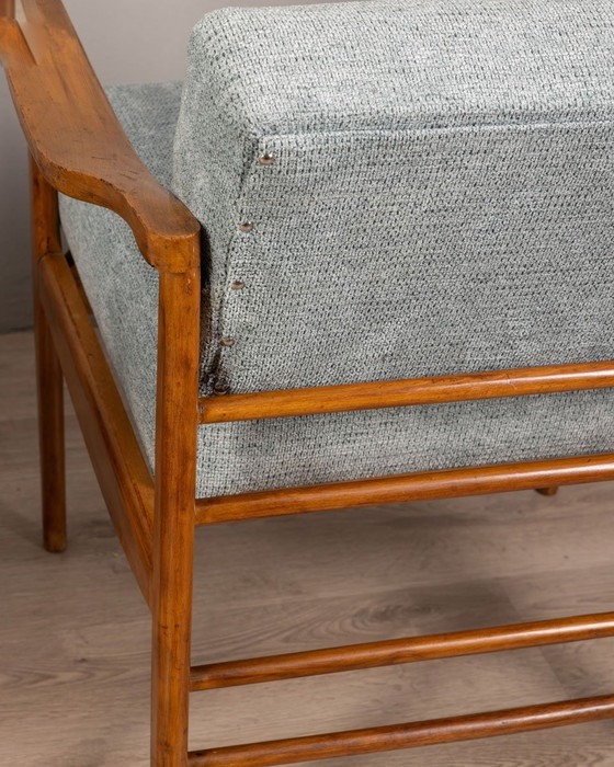 Image 1 of Ensemble de 2 fauteuils italiens vintage en tissu gris