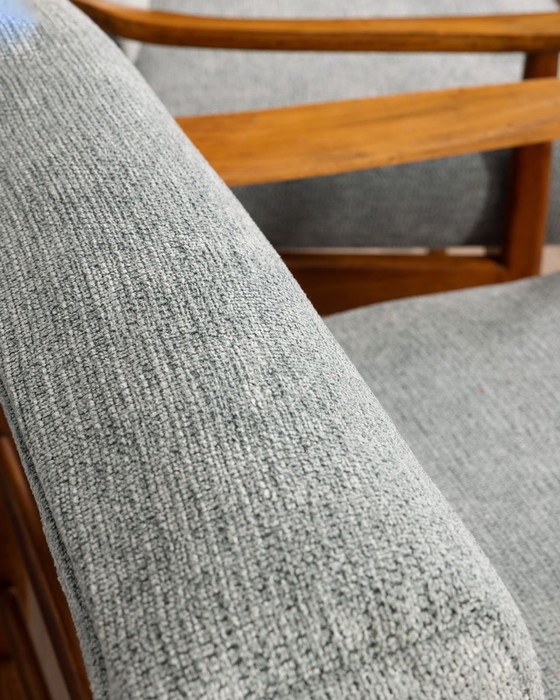 Image 1 of Ensemble de 2 fauteuils italiens vintage en tissu gris