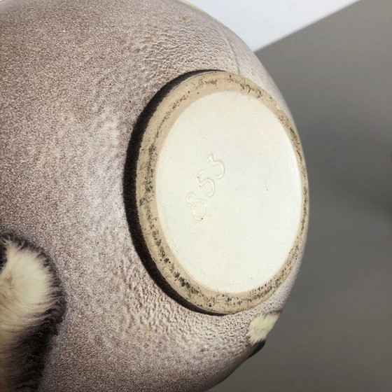 Image 1 of Paire de vases vintage en céramique de lave grasse par Ruscha, Allemagne 1960