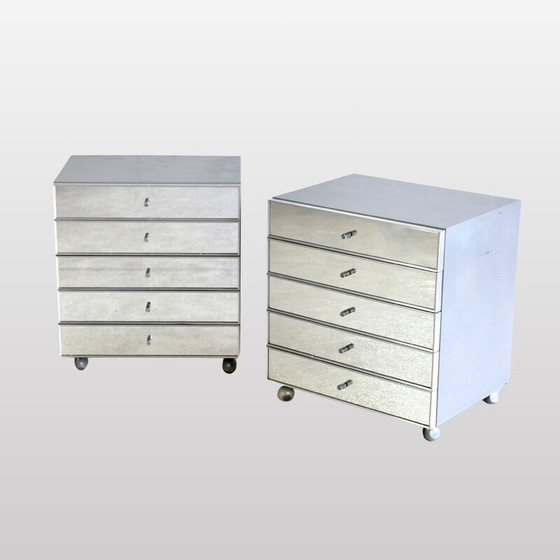 Image 1 of Paire de commodes vintage à 5 tiroirs, Allemagne 1980