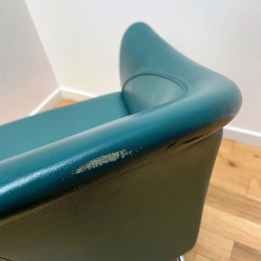 Ensemble de 3 fauteuils en cuir vintage par Slitta Slinan pour Poltrona Frau