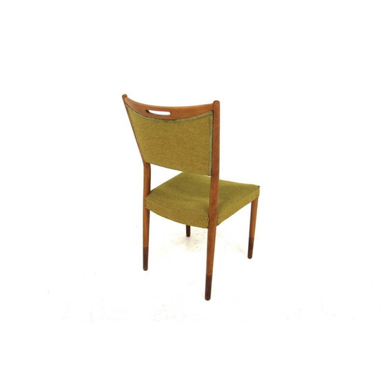 Image 1 of Ensemble de 4 chaises vintage en hêtre pour Treman, Suède 1960