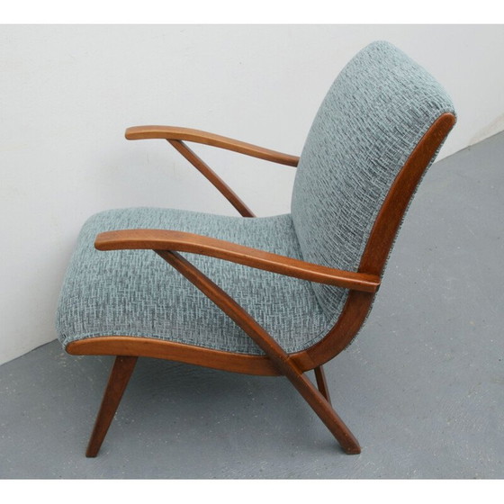 Image 1 of Fauteuil vintage en menthe claire années 50