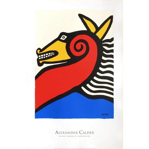 Affiche vintage "Cheval" d'Alexandre Calder, 1990